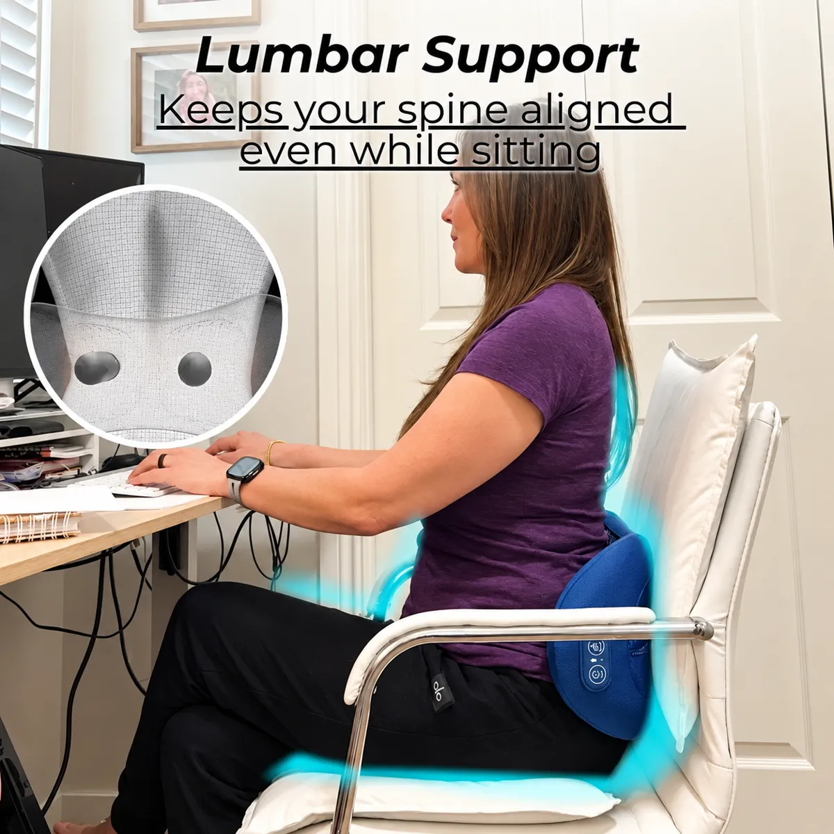 Long hours sitting: SmoothSpine back massager